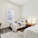 Patient bedroom with 2 queen size beds