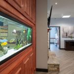 Retreat of Atlanta Community Room - View of a large aquarium built into the wall