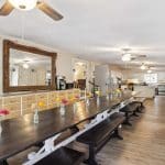 dining and kitchen area