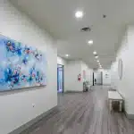 Interior Hallway with Artwork at Eating Disorder Treatment Centers of Louisiana.